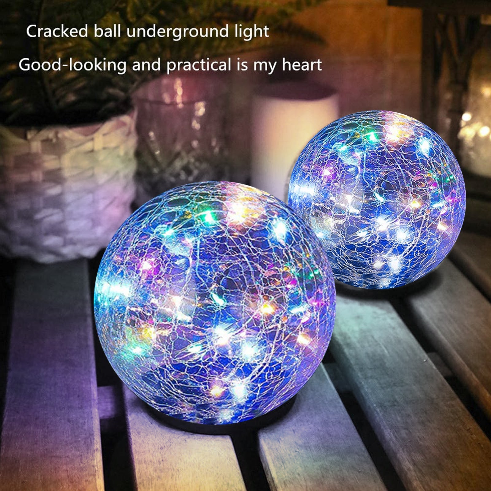 Pink Iolaus outdoor solar crack bottle 20-light waterproof decorative lighting setup in a garden setting