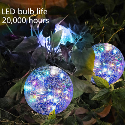 Pink Iolaus outdoor solar crack bottle string lights with 20 waterproof decorative LED lights for garden or patio lighting.