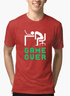Scorpius Game Over half-sleeves melange T-shirt with graphic print, casual crew neck design, in a soft textured fabric.
