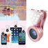Salmon Lucky Glow Face 3-in-1 photo lens and fill lighting clip, compact tech accessory for enhancing selfies and photos