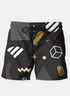 Sky Felix Geometric 1 Shorts T-shirt featuring a modern geometric pattern and casual fit displayed on a mannequin.