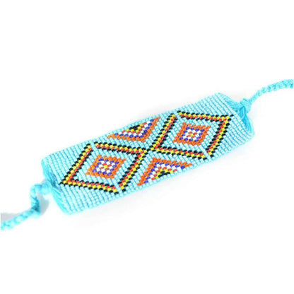 Ariel geometric beaded cuff bracelet with angular beads in neutral tones, stylish and modern accessory for wrist wear.