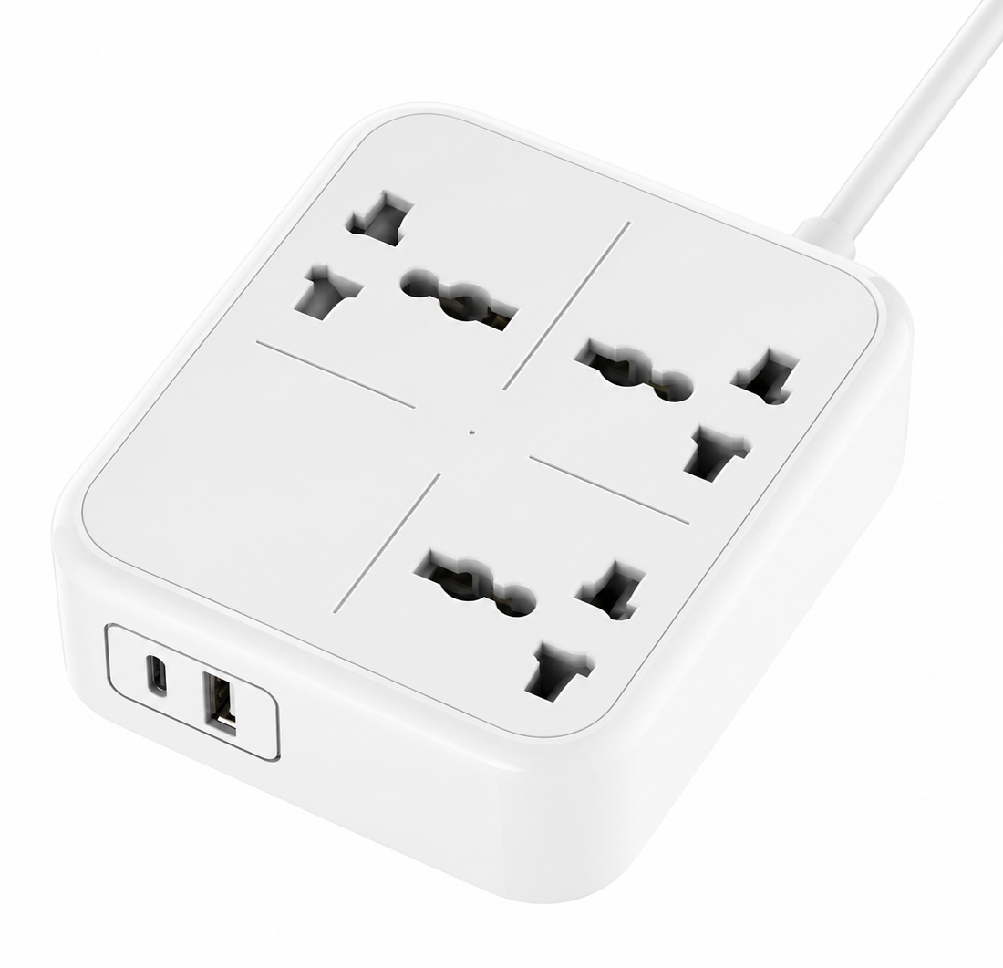 High power capacity extension board by king7054 with multiple outlets and USB ports for versatile tech accessory use