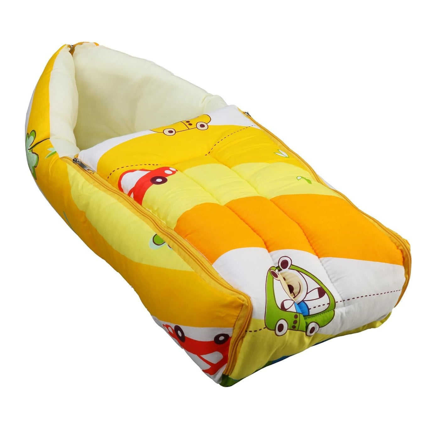Amaranth Smokey 3 in 1 baby bed, sleeping bag, and carry nest made of soft cotton, designed for newborns and infants.