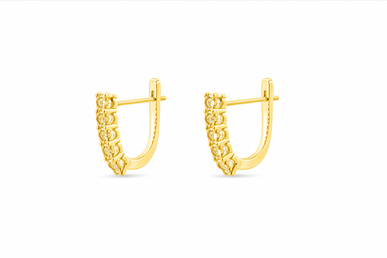 Amber Aether modern earrings, lightweight and comfortable jewelry with sleek design, shown on a white background.