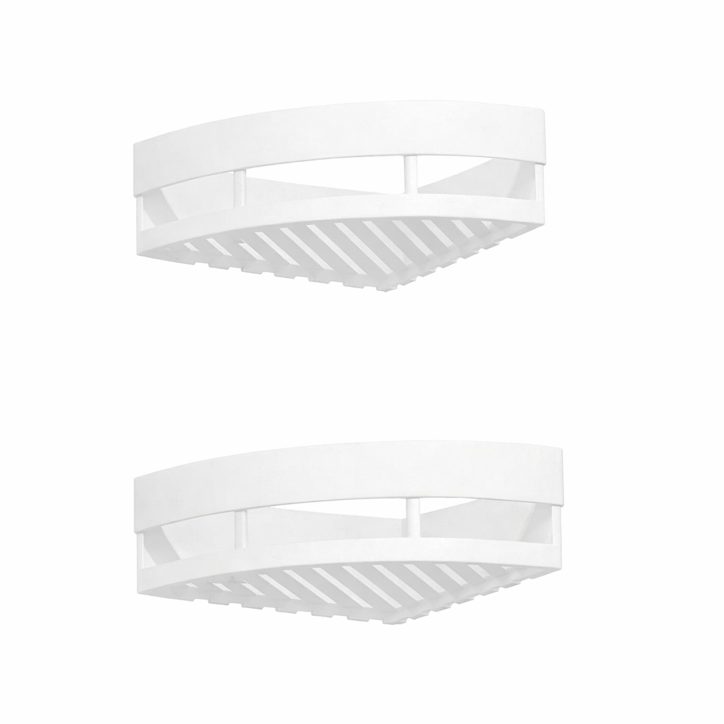 Ultramarine Nyx space-saving wall shelf rack for small spaces, mounted on a wall in a home or garden setting.