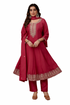 Traditional Indian ethnic wear kurta set for women by Apricot Ophion, featuring a vibrant printed kurta with matching pants and dupatta.