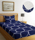 Blue Glace Cotton single bedsheet from Violet Achilles, featuring a smooth texture and elegant design for comfortable home bedding.