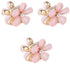 Set of three pink Mini Hair Claw Clips from Beige Eros, small accessories for securing hair with stylish design.