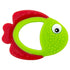 Coffee Eos multi-texture silicone baby teether in vibrant colors, designed for soothing gums and sensory development.