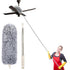 Pear Eucalyptus extendable fan cleaning mop duster with a long handle and microfiber head for dusting ceiling fans and high surfaces.