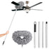 Pear Eucalyptus extendable ceiling fan cleaning brush with long handle for easy dusting of ceiling fans in home and garden spaces.