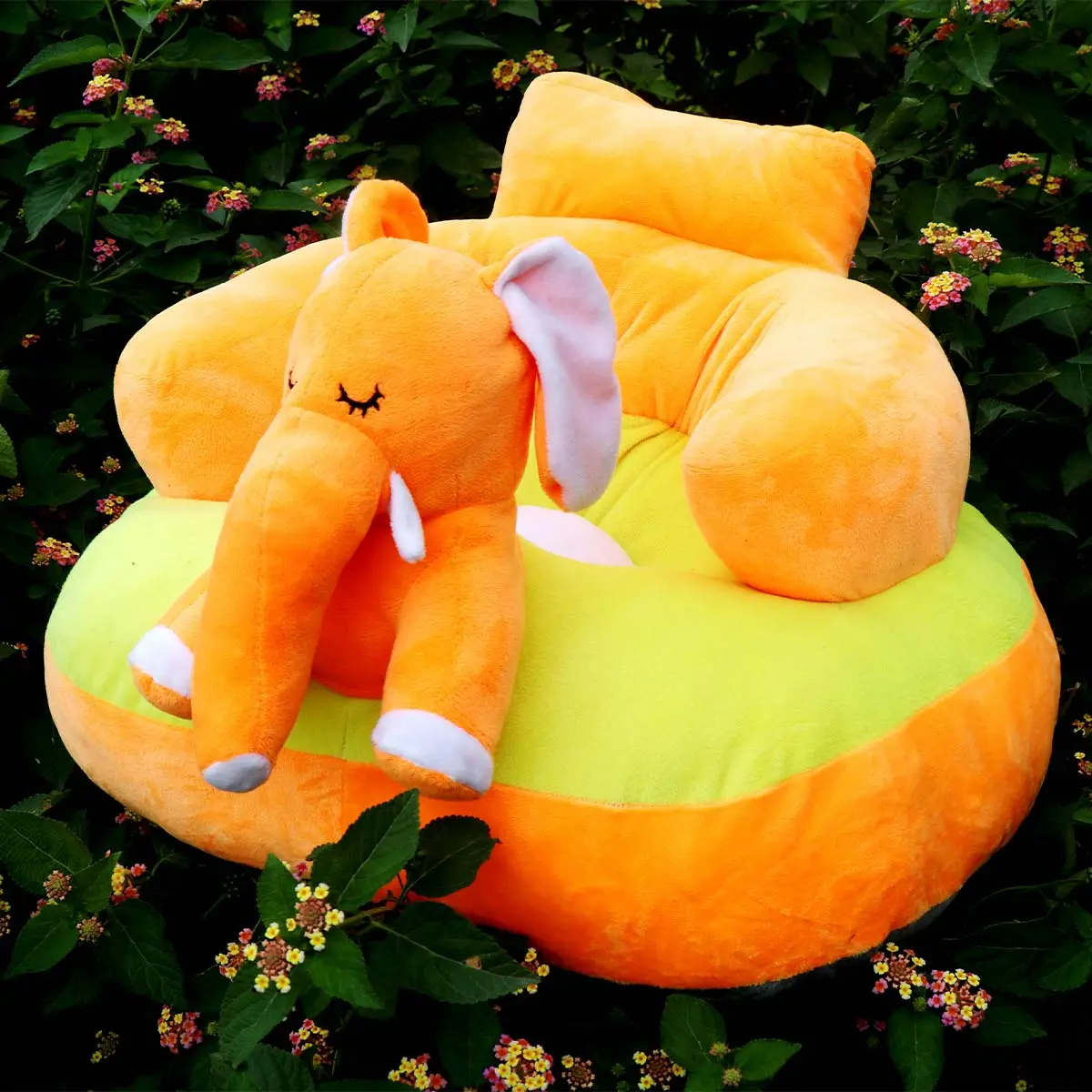 Coral Bellerophon elephant baby seater stuffed toy for kids, soft plush elephant toy for children, toy and comfort item