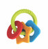 Burgundy Nyx soft silicone baby teether for kids and babies, BPA-free, with colorful textured surface for soothing gums.