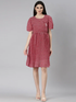 Women’s gray Iolaus A-line wine dress in size M, featuring a flattering silhouette and elegant design for women’s clothing.