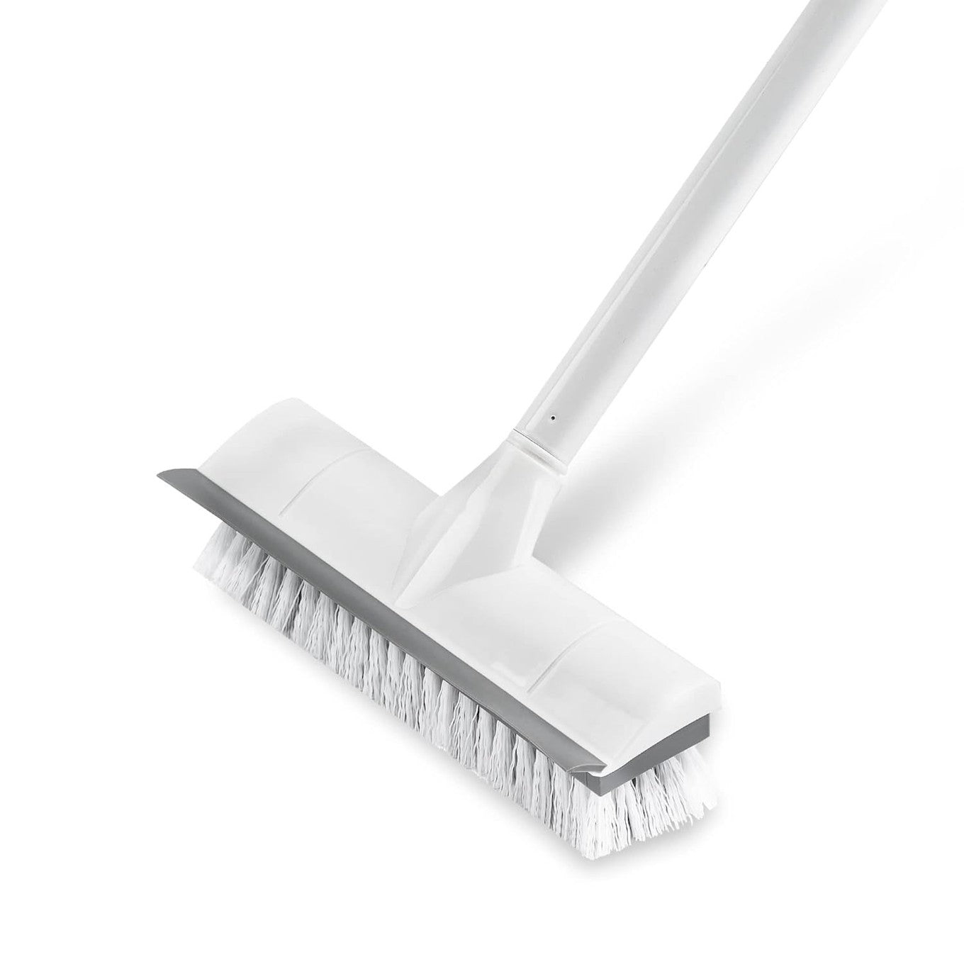 Pear Eucalyptus floor scrub brush with long handle for cleaning floors in home and garden, featuring sturdy bristles and ergonomic design.