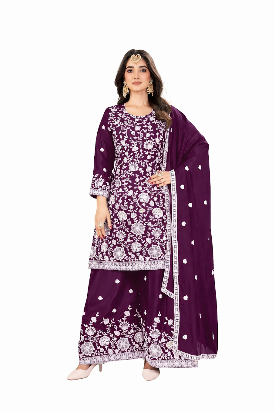 Elegant embroidered women&