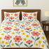 Mint green floral cotton feel bedsheet from Lilac Hercules, showcasing a soft, comfortable fabric with a delicate floral pattern.