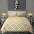 Beige Glace Cotton King Bedsheet pack of 3 by Lilac Hercules, showing smooth, soft fabric with folded edges on a bed.