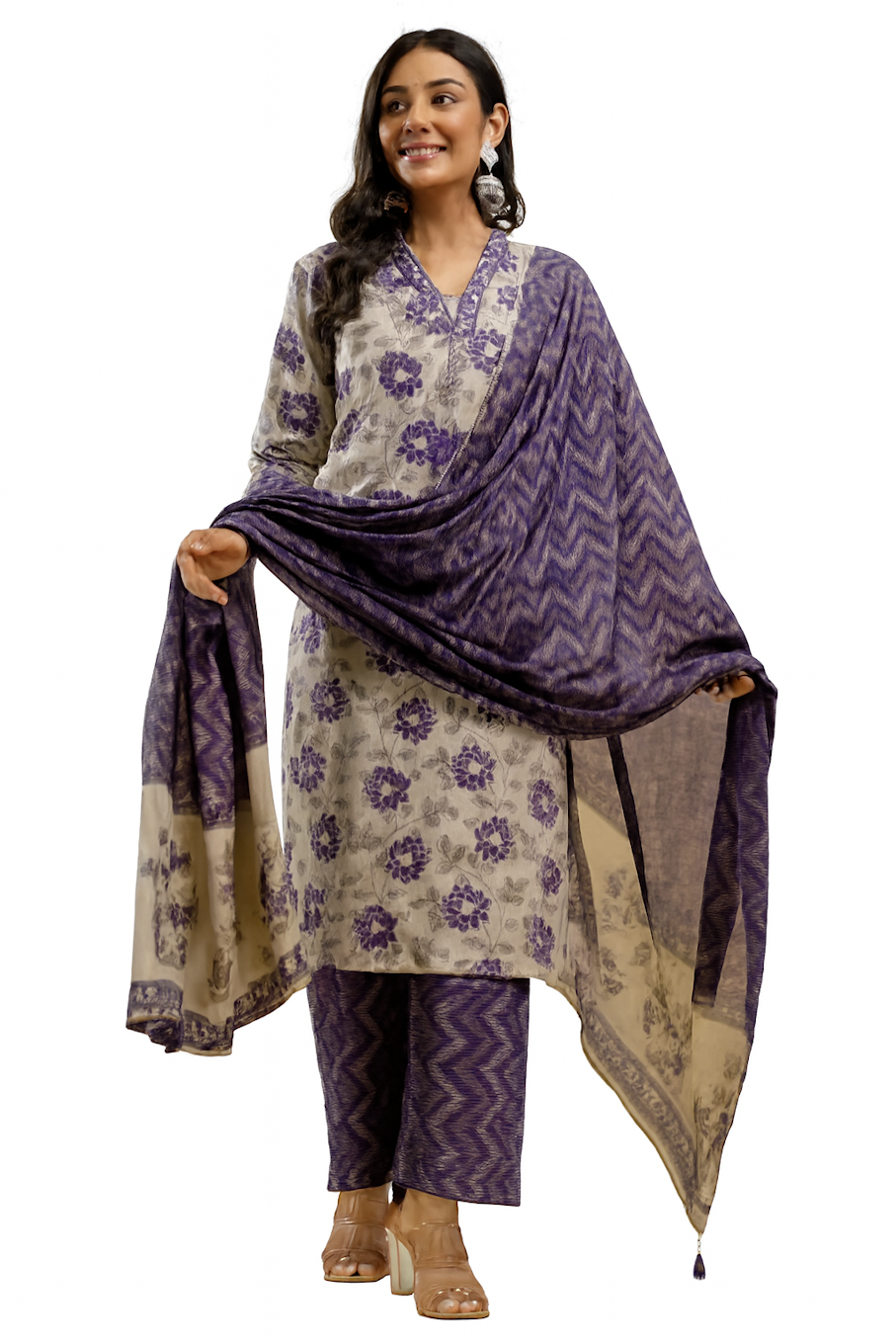 Women’s designer kurti set by Tan Blackberry featuring a modern ethnic look, with intricate patterns and vibrant colors.