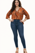 Printed women’s top by Byzantium Eurybia featuring elegant floral pattern and lightweight fabric, suitable for casual or dressy wear.