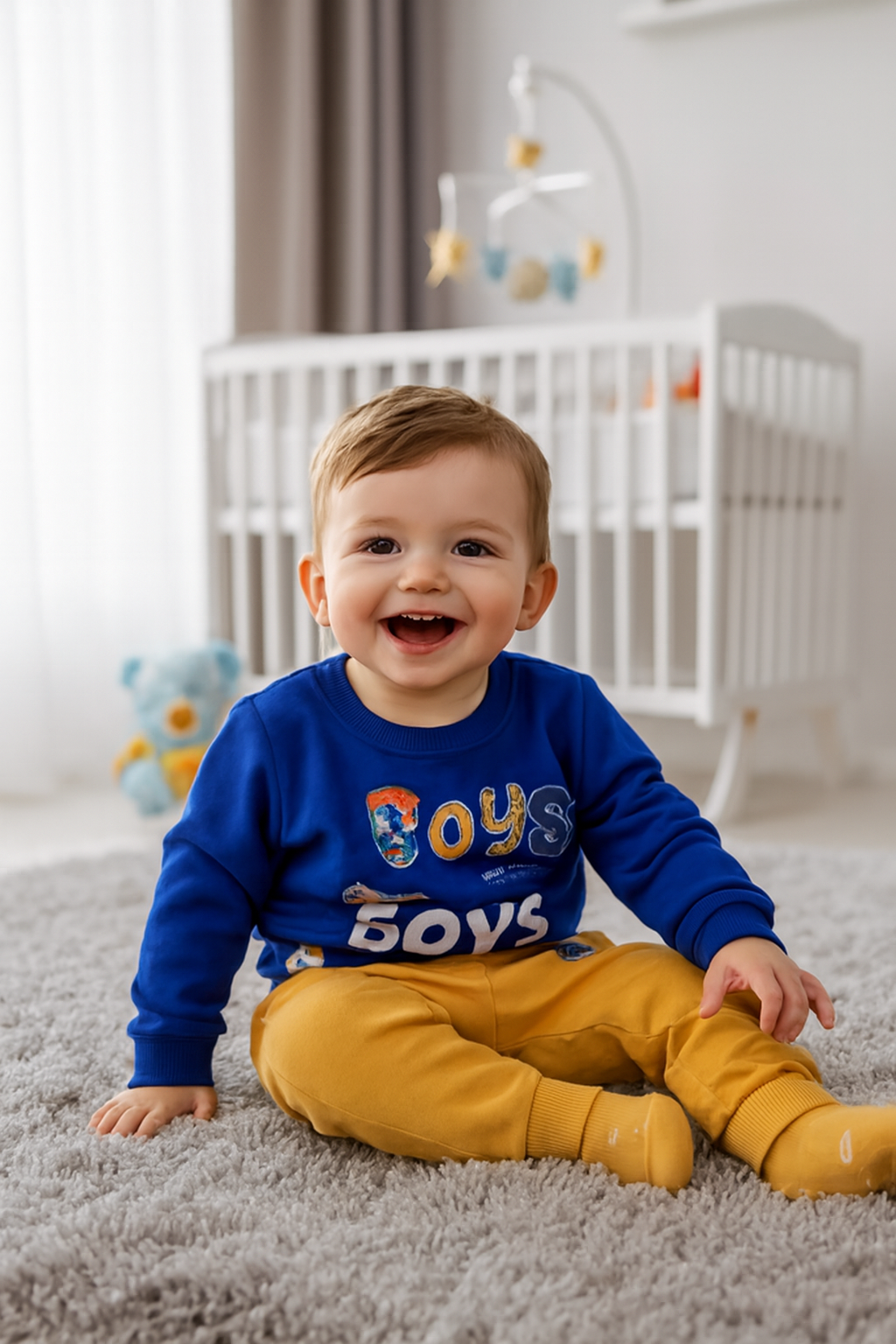 Kids casual wear by Erin Clover, comfortable everyday outfit for kids and babies, shown in a colorful, cozy clothing set.