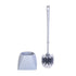 Pear Eucalyptus compact toilet cleaning brush set with a white handle and eucalyptus-scented brush in a holder for easy bathroom cleaning.