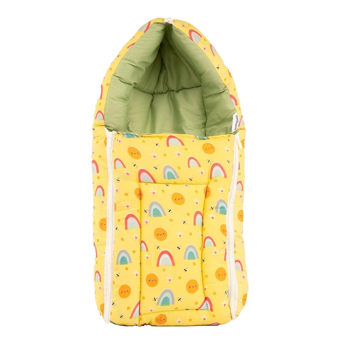 Unisex cotton baby sleeping bag and carry bag by Amaranth Smokey, 3-in-1 baby bed for newborns, soft and comfortable for infants.