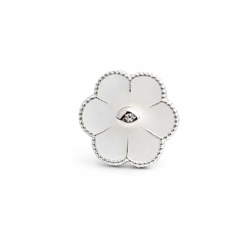 Beige Arachne classic rhinestone brooch pin with sparkling stones, elegant jewelry accessory on a neutral background.