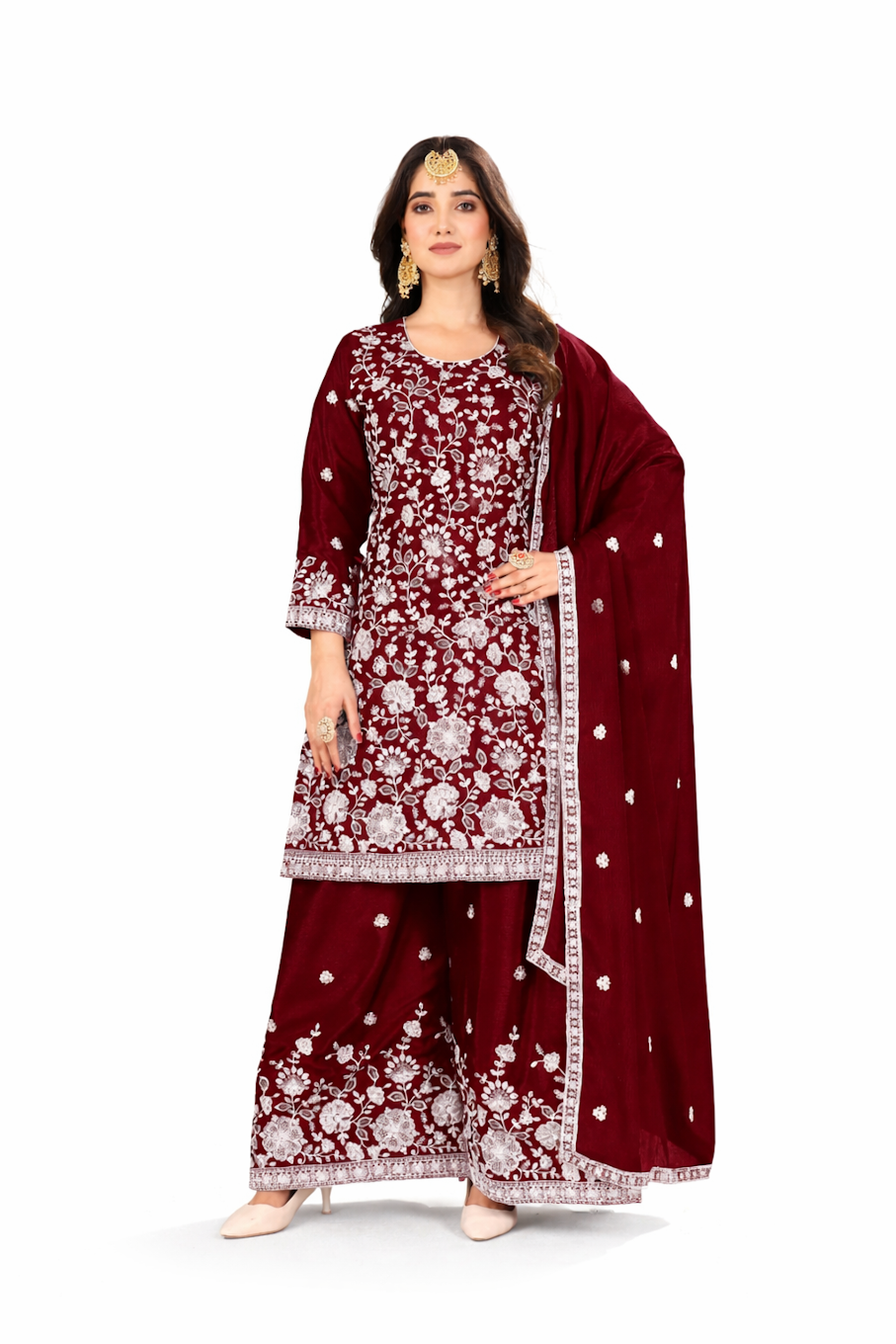Elegant embroidered women&