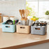 Amber Coco stackable plastic storage baskets set for home organization, featuring durable, clear baskets with handles for easy stacking.