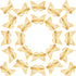 Set of six gold butterfly hair clips by Beige Eros, stylish accessories for hair styling and decorative hair accessories.