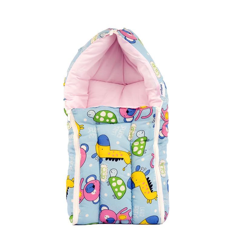 Unisex cotton baby carry and sleeping bag by Amaranth Smokey, 3-in-1 baby bed for newborns and infants