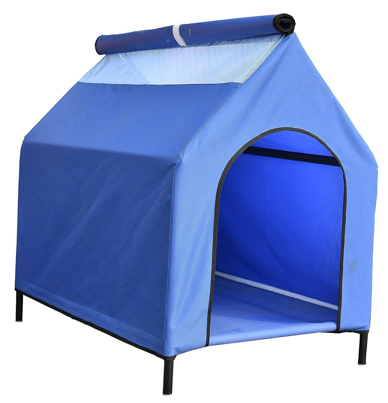 Blue Jade Demeter Elevated Portable Pet House for pets, featuring a durable, elevated design for outdoor comfort and shelter.