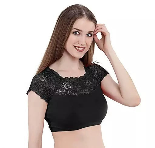 Black ribbed slim fit crop tank top for women and girls by Amethyst Bella, featuring a fitted design and sleeveless style.