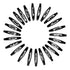 Black Tic Tac Hair Clips from Beige Eros, set of 24, showing shiny, compact hair accessories with a sleek, functional design.