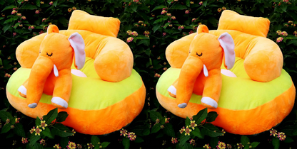 Coral Bellerophon elephant baby stuffed toys, pack of 2, soft plush toys for kids, featuring cute elephant designs and bright colors.