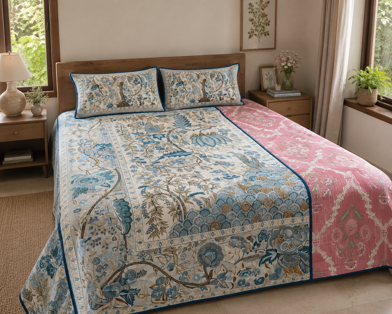 Amber Cronus double bed bedsheet for daily use, featuring soft, comfortable fabric perfect for home bedroom decor.