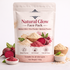 Beige Lucky Natural Glow Face Pack with Beetroot and Rice Powder for radiant skin, shown in a jar with natural ingredients.