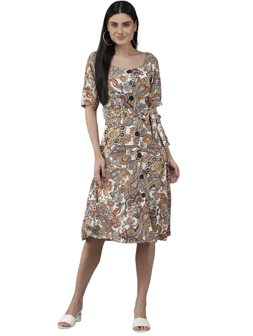 Women’s A-line brown dress by Gray Iolaus, size L, featuring a flowy silhouette and stylish design, perfect for casual or semi-formal wear.