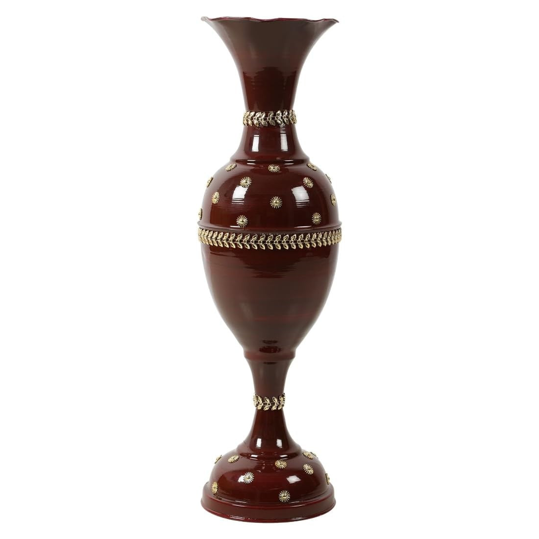 Periwinkle Azolla ceramic flower vase for table decor, showcasing a sleek, handcrafted design ideal for home and garden arrangements.