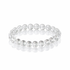 Clear crystal beaded stretch bracelet by Pear Smudge with sparkling transparent beads, perfect for elegant jewelry styling.