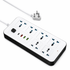 King7054 power strip for laptop and mobile charging, multi-outlet tech accessory with USB ports and cord connection.