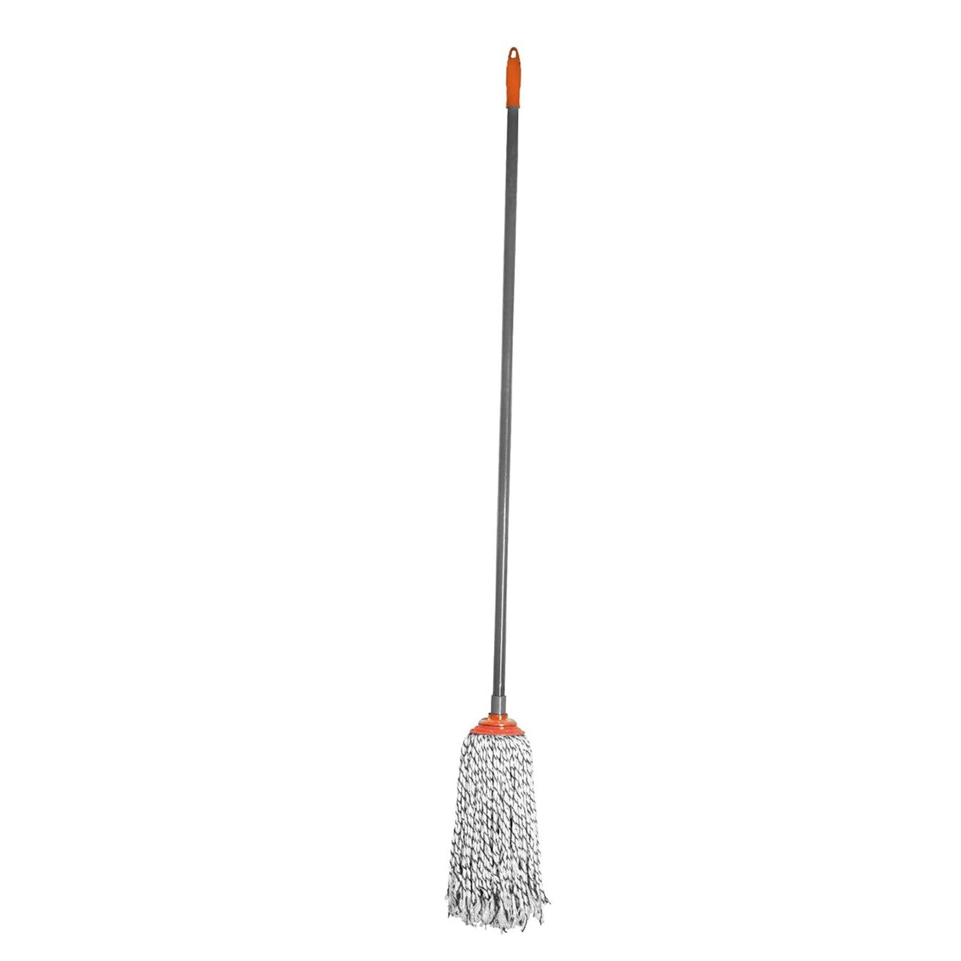 Lightweight Chocolate Castor deck mop for floor cleaning, showing a sturdy handle and absorbent mop head for home and garden use.