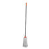 Lightweight Chocolate Castor deck mop for floor cleaning, showing a sturdy handle and absorbent mop head for home and garden use.