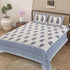 Blue Jaipuri Cotton King Bedsheet from Violet Achilles featuring traditional patterns and soft, breathable fabric for comfortable sleep.