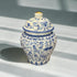 Small Periwinkle Azolla vase for table and shelf decor, featuring a smooth ceramic finish and compact design.
