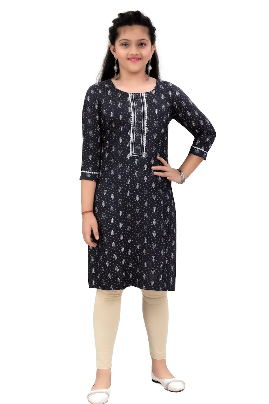 Black novelty straight kurta and pant set with dupatta from Champagne Thistle, featuring festive traditional wear.