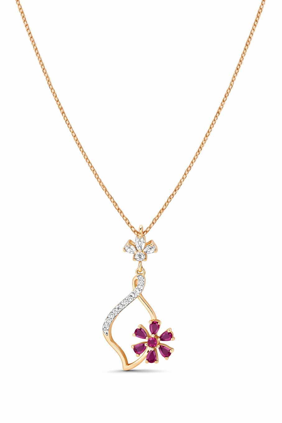 Long chain necklace for women by Mauve Iphigenia, showcasing a delicate jewelry piece with intricate design details.