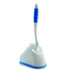 Pear Eucalyptus toilet cleaning brush with holder set, durable plastic brush and modern holder for bathroom cleaning.